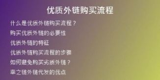優(yōu)質外鏈購買流程