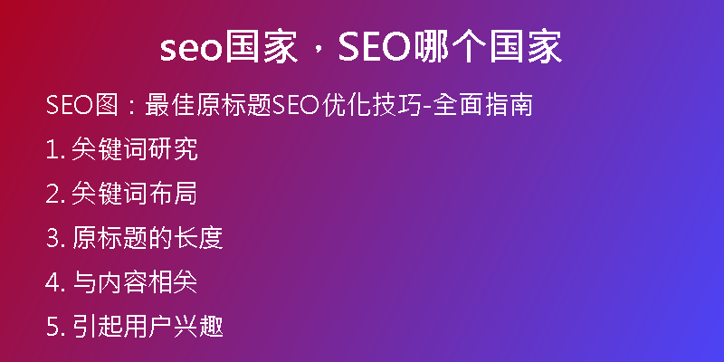seo國家，SEO哪個國家